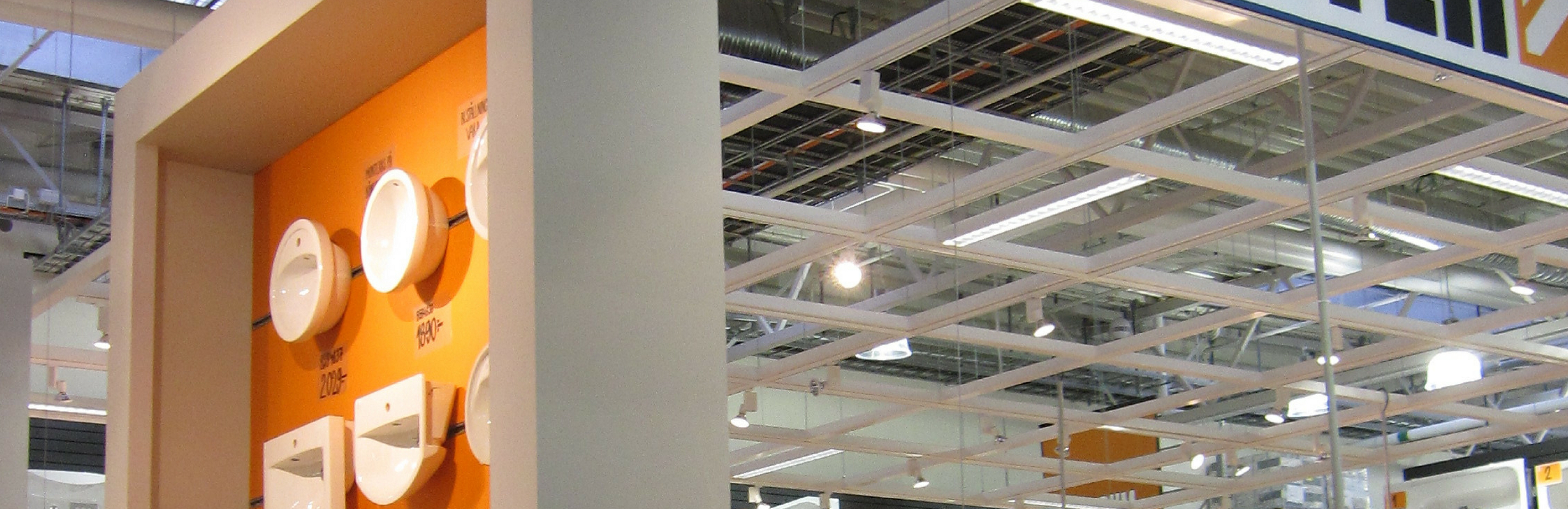 LED-panel för butik och dagligvaruhandel.